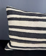 Turkish Hemp Pillow Cushion Natural Beige Black Pillow Cushion Cover 16" x 24" #30125
