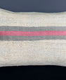 Turkish Hemp Pillow Cushion Natural Beige Pink Pillow Cushion Cover 16" x 24" #30144