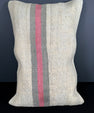 Turkish Hemp Pillow Cushion Natural Beige Pink Pillow Cushion Cover 16" x 24" #30144