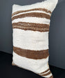 Turkish Hemp Pillow Cushion Natural Beige Brown Pillow Cushion Cover 16" x 24" #30146