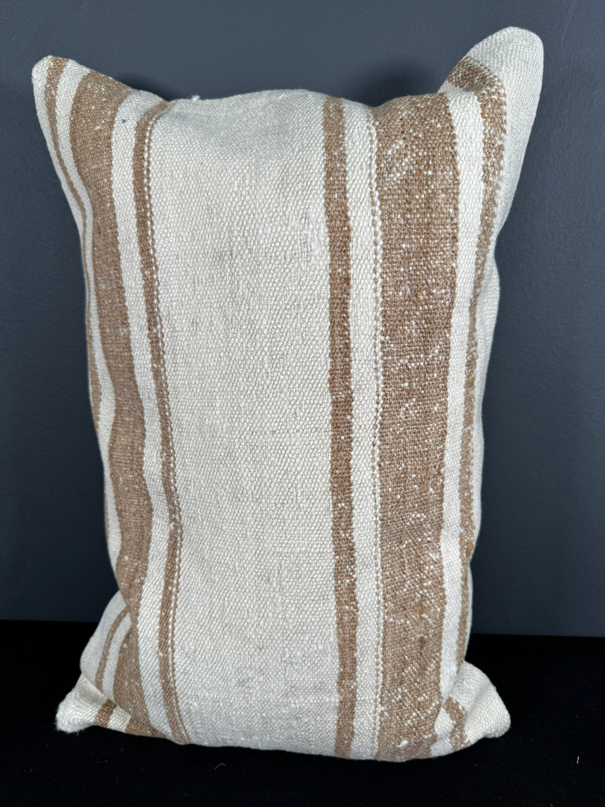 Turkish Hemp Pillow Cushion Natural Beige Brown Pillow Cushion Cover 16" x 24" #30008