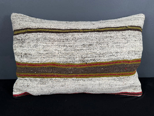Turkish Hemp Pillow Cushion Natural Beige Brown Pillow Cushion Cover 16" x 24" #30145