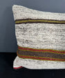 Turkish Hemp Pillow Cushion Natural Beige Brown Pillow Cushion Cover 16" x 24" #30145