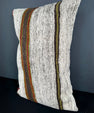 Turkish Hemp Pillow Cushion Natural Beige Brown Pillow Cushion Cover 16" x 24" #30145