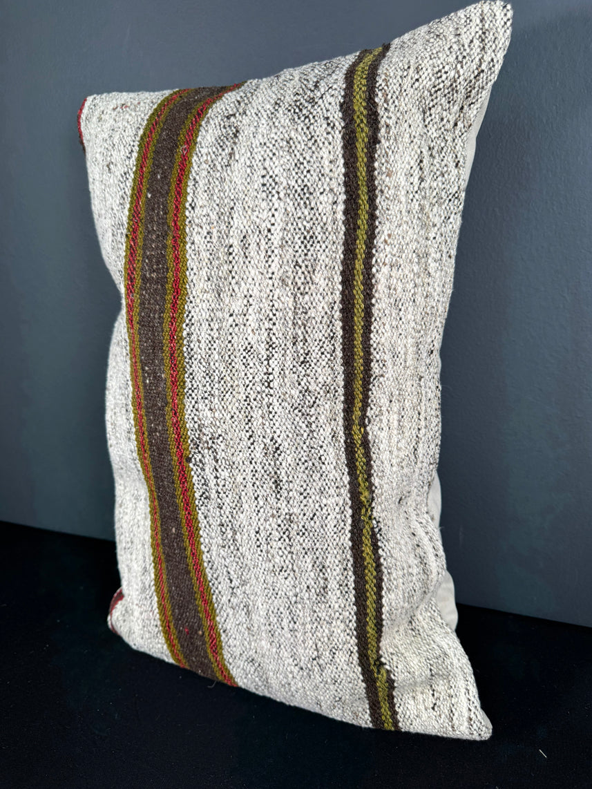 Turkish Hemp Pillow Cushion Natural Beige Brown Pillow Cushion Cover 16" x 24" #30145