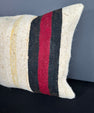 Turkish Hemp Pillow Cushion Natural Beige Red Pillow Cushion Cover 16" x 24" #30034