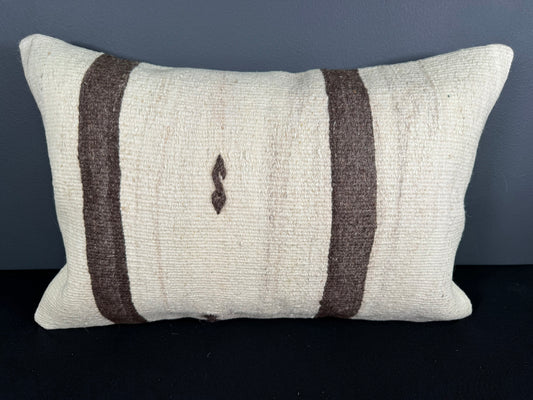 Turkish Hemp Pillow Cushion Natural Beige Brown Pillow Cushion Cover 16" x 24" #30009