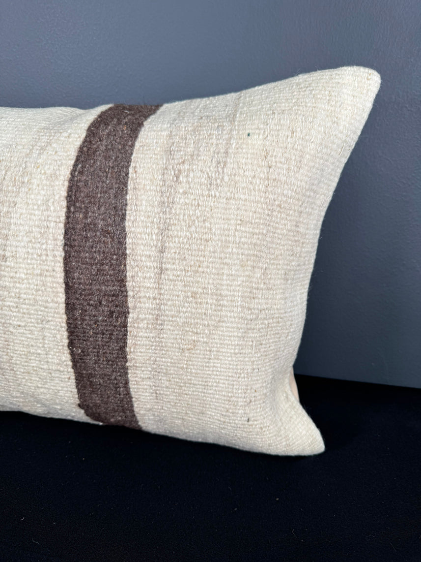 Turkish Hemp Pillow Cushion Natural Beige Brown Pillow Cushion Cover 16" x 24" #30009