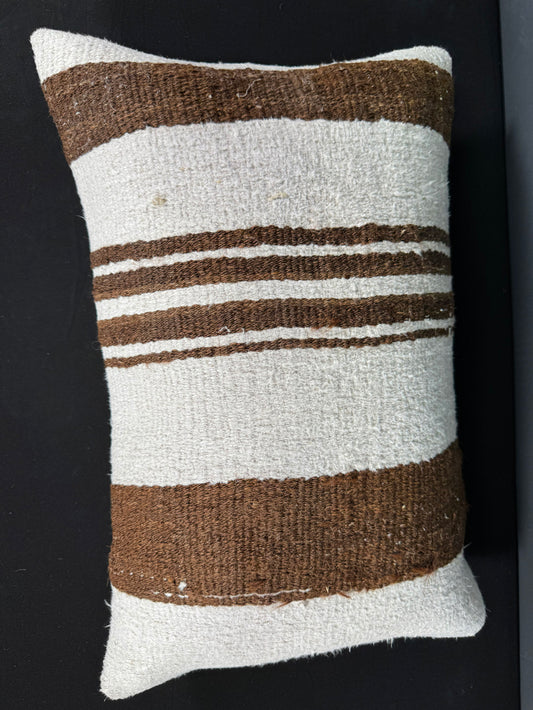 Turkish Hemp Pillow Cushion Natural Beige Brown Pillow Cushion Cover 16" x 24" #30035