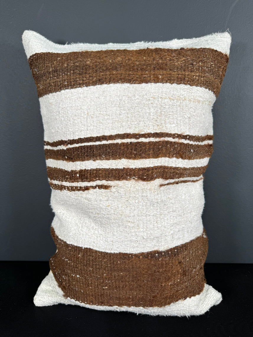 Turkish Hemp Pillow Cushion Natural Beige Brown Pillow Cushion Cover 16" x 24" #30120