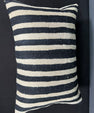 Turkish Hemp Pillow Cushion Natural Beige Black Pillow Cushion Cover 16" x 24" #30121