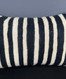 Turkish Hemp Pillow Cushion Natural Beige Black Pillow Cushion Cover 16" x 24" #30121