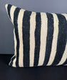 Turkish Hemp Pillow Cushion Natural Beige Black Pillow Cushion Cover 16" x 24" #30121
