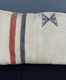 Turkish Hemp Pillow Cushion Natural Beige Orange Pillow Cushion Cover 16" x 24" #30122