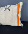 Turkish Hemp Pillow Cushion Natural Beige Orange Pillow Cushion Cover 16" x 24" #30122