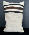 Turkish Hemp Pillow Cushion Natural Beige Black Pillow Cushion Cover 16" x 24" #30132