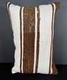 Turkish Hemp Pillow Cushion Natural Beige Brown Pillow Cushion Cover 16" x 24" #30123