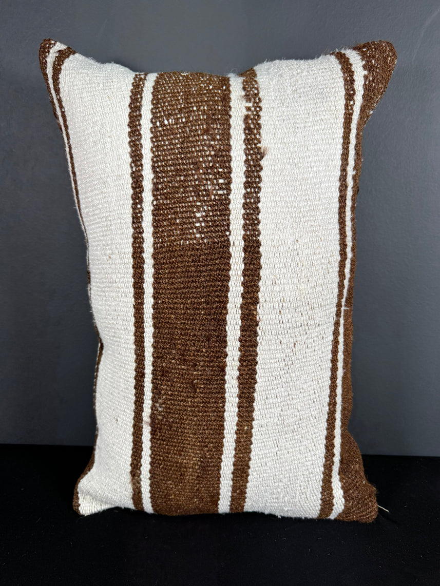 Turkish Hemp Pillow Cushion Natural Beige Brown Pillow Cushion Cover 16" x 24" #30123