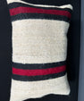 Turkish Hemp Pillow Cushion Natural Beige Red Pillow Cushion Cover 16" x 24" #30124