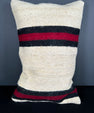 Turkish Hemp Pillow Cushion Natural Beige Red Pillow Cushion Cover 16" x 24" #30124
