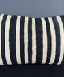 Turkish Hemp Pillow Cushion Natural Beige Black Pillow Cushion Cover 16" x 24" #30108