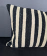 Turkish Hemp Pillow Cushion Natural Beige Black Pillow Cushion Cover 16" x 24" #30108