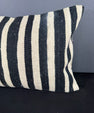 Turkish Hemp Pillow Cushion Natural Beige Black Pillow Cushion Cover 16" x 24" #30108