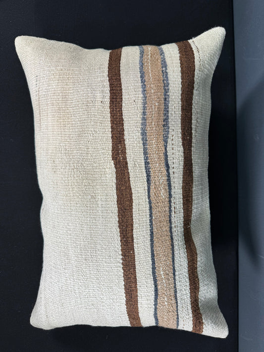 Turkish Hemp Pillow Cushion Natural Beige Brown Pillow Cushion Cover 16" x 24" #30109
