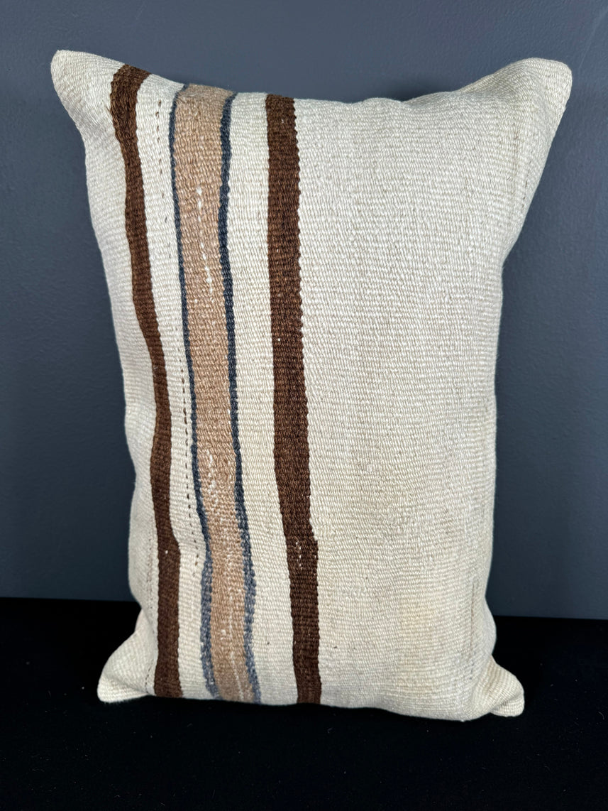 Turkish Hemp Pillow Cushion Natural Beige Brown Pillow Cushion Cover 16" x 24" #30109