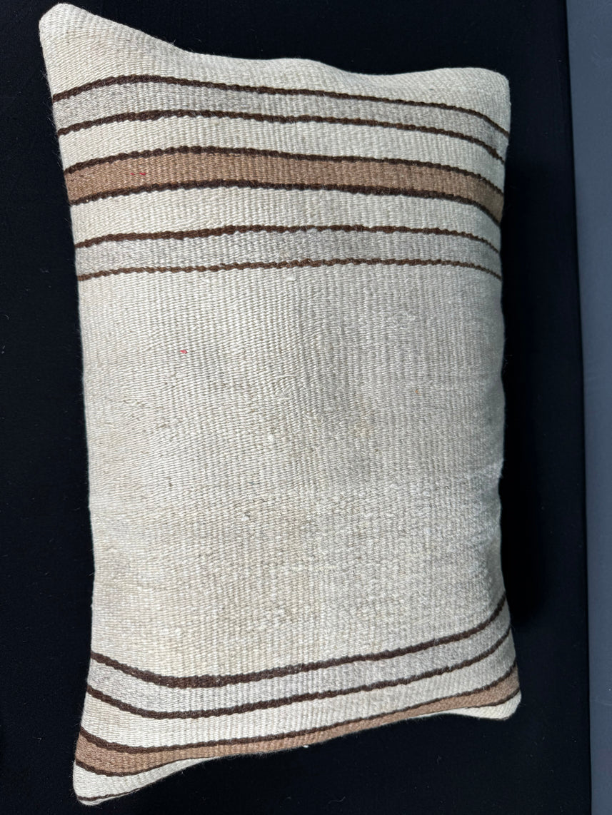 Turkish Hemp Pillow Cushion Natural Beige Brown Pillow Cushion Cover 16" x 24" #30098