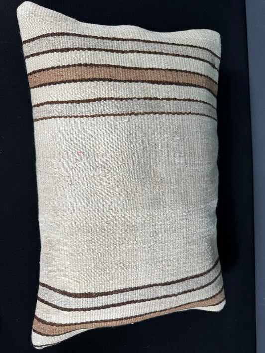 Turkish Hemp Pillow Cushion Natural Beige Brown Pillow Cushion Cover 16" x 24" #30098