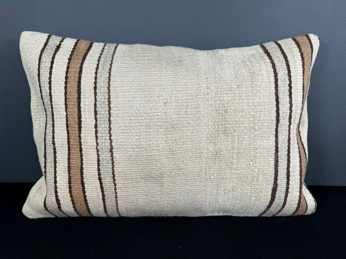Turkish Hemp Pillow Cushion Natural Beige Brown Pillow Cushion Cover 16" x 24" #30098