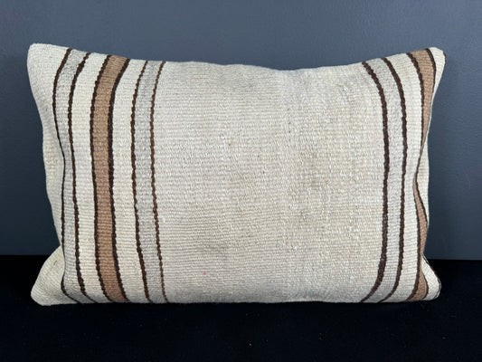 Turkish Hemp Pillow Cushion Natural Beige Brown Pillow Cushion Cover 16" x 24" #30098