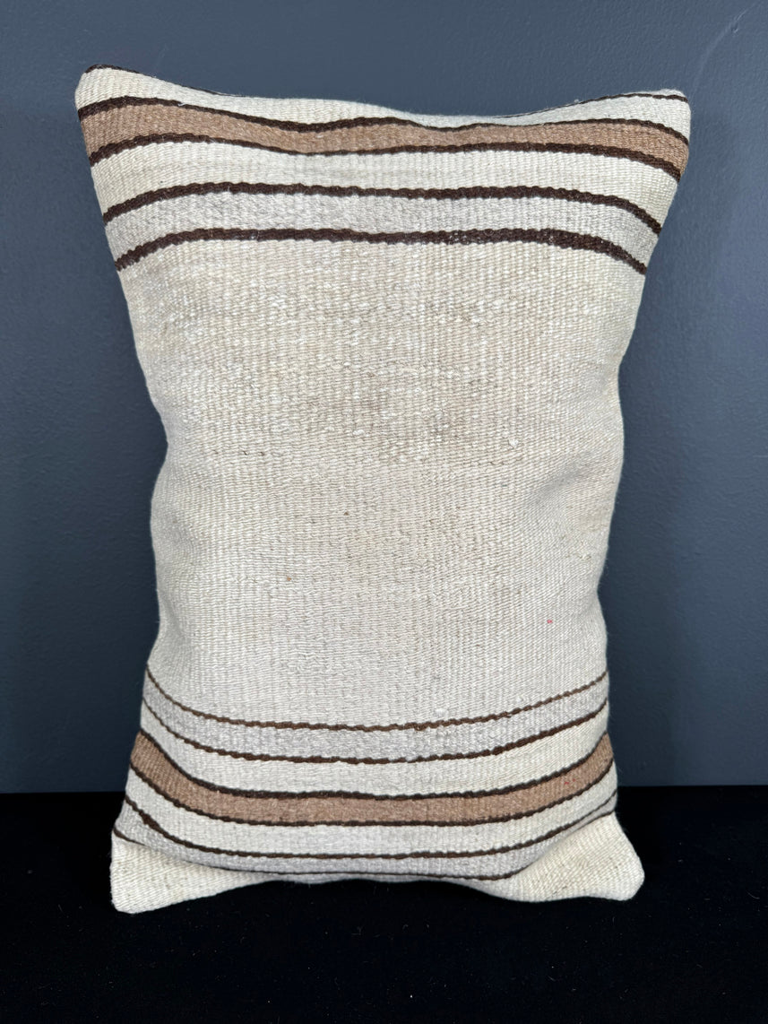 Turkish Hemp Pillow Cushion Natural Beige Brown Pillow Cushion Cover 16" x 24" #30098