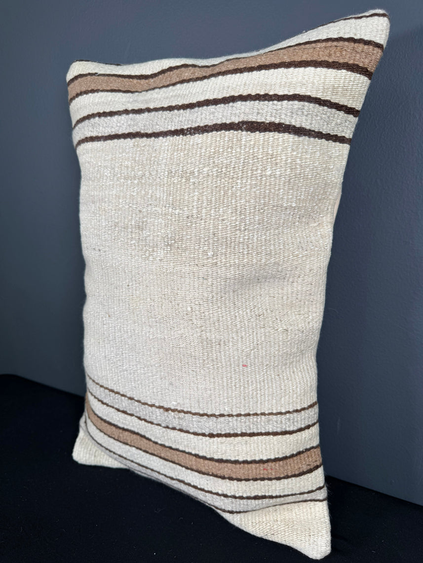Turkish Hemp Pillow Cushion Natural Beige Brown Pillow Cushion Cover 16" x 24" #30098