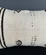 Turkish Hemp Pillow Cushion Natural Beige Black Pillow Cushion Cover 16" x 24" #30037