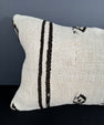 Turkish Hemp Pillow Cushion Natural Beige Black Pillow Cushion Cover 16" x 24" #30037