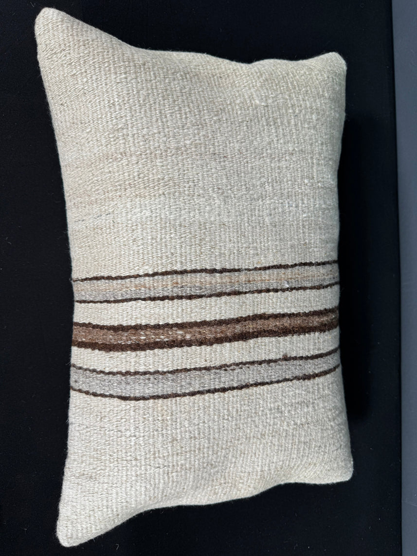 Turkish Hemp Pillow Cushion Natural Beige Brown Pillow Cushion Cover 16" x 24" #30110