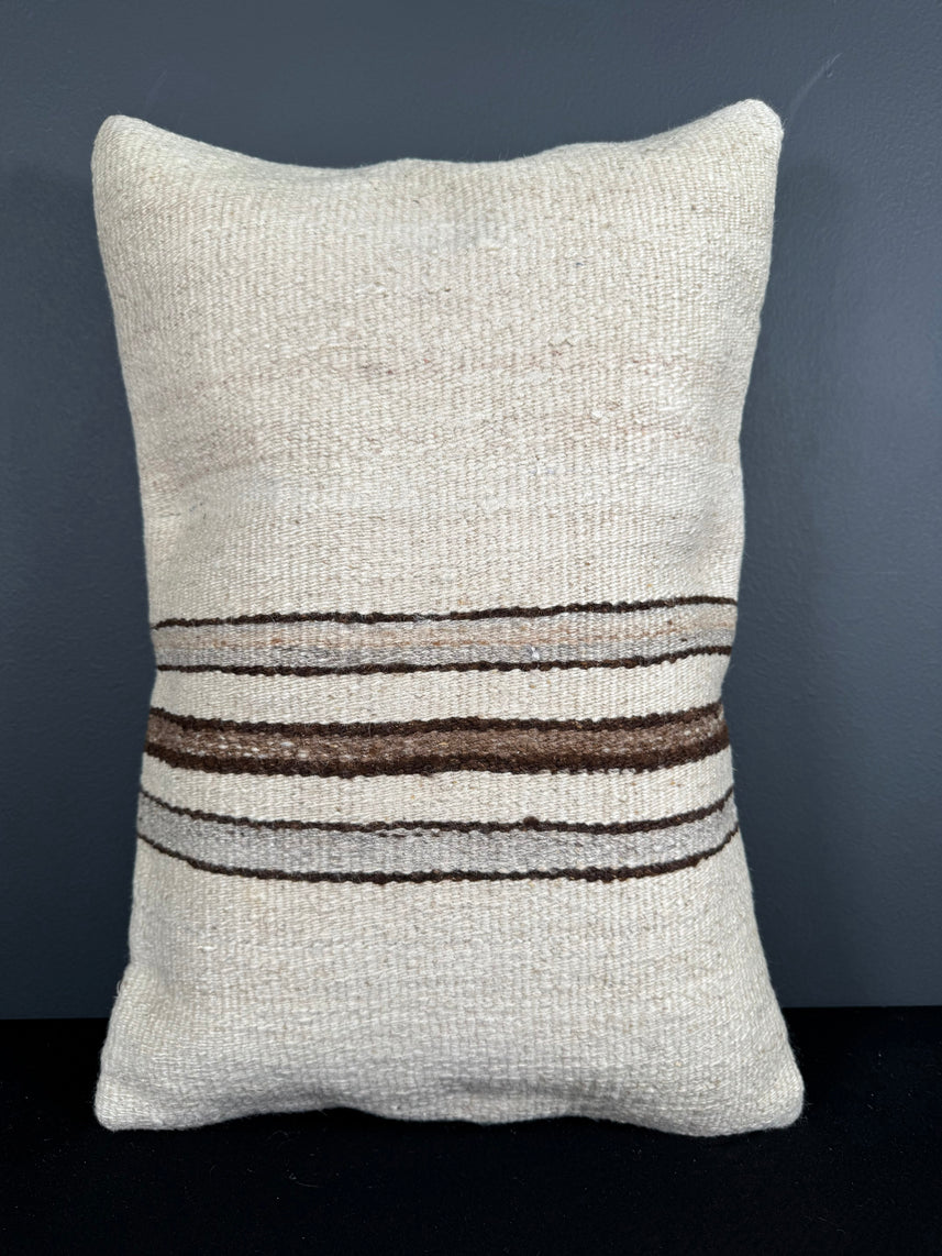 Turkish Hemp Pillow Cushion Natural Beige Brown Pillow Cushion Cover 16" x 24" #30110
