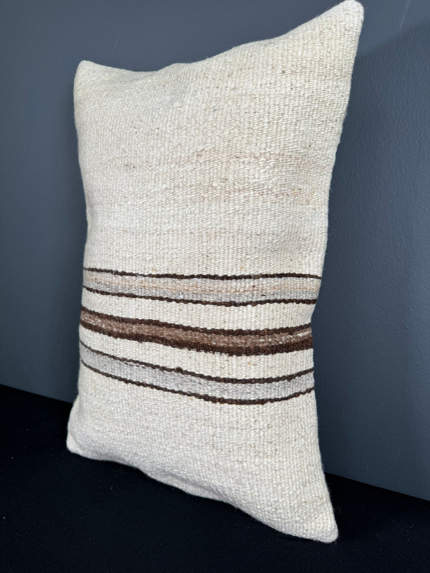 Turkish Hemp Pillow Cushion Natural Beige Brown Pillow Cushion Cover 16" x 24" #30110