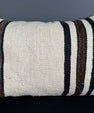 Turkish Hemp Pillow Cushion Natural Beige Black Pillow Cushion Cover 16" x 24" #30095