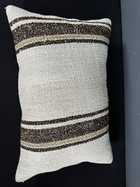 Turkish Hemp Pillow Cushion Natural Beige Brown Pillow Cushion Cover 16" x 24" #30096