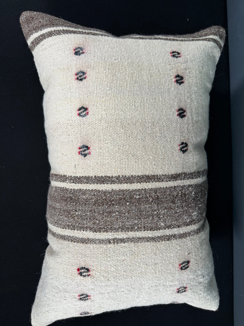 Turkish Hemp Pillow Cushion Natural Beige Brown Pillow Cushion Cover 16" x 24" #30038