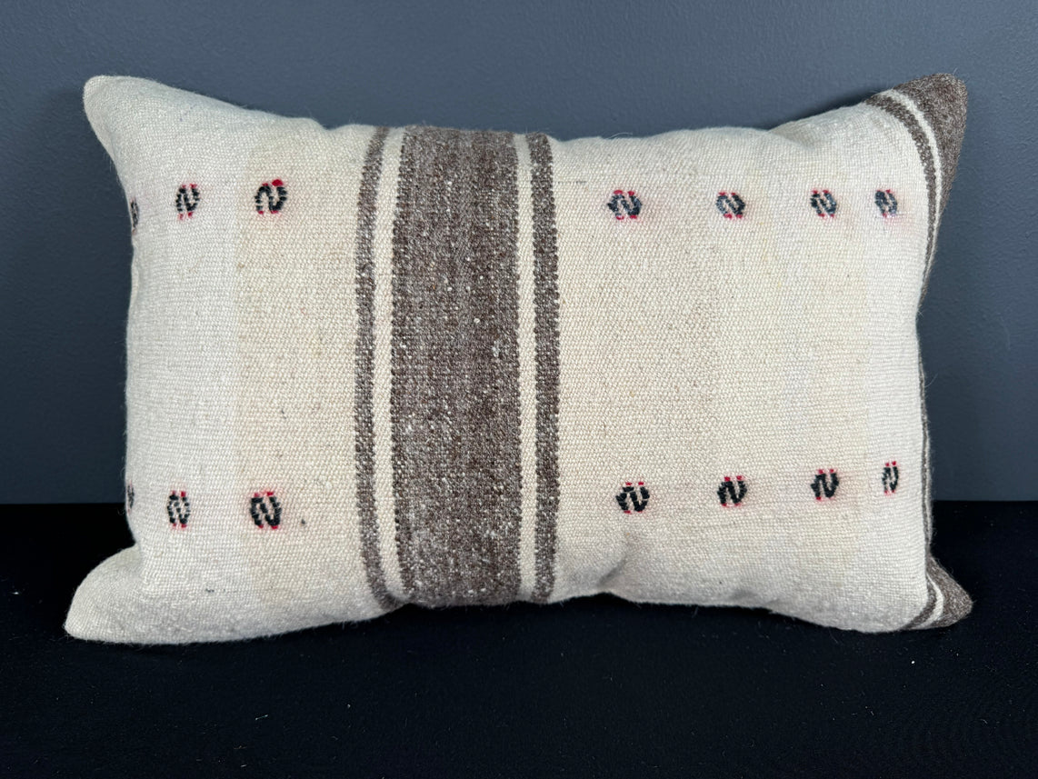 Turkish Hemp Pillow Cushion Natural Beige Brown Pillow Cushion Cover 16" x 24" #30038