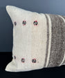 Turkish Hemp Pillow Cushion Natural Beige Brown Pillow Cushion Cover 16" x 24" #30038