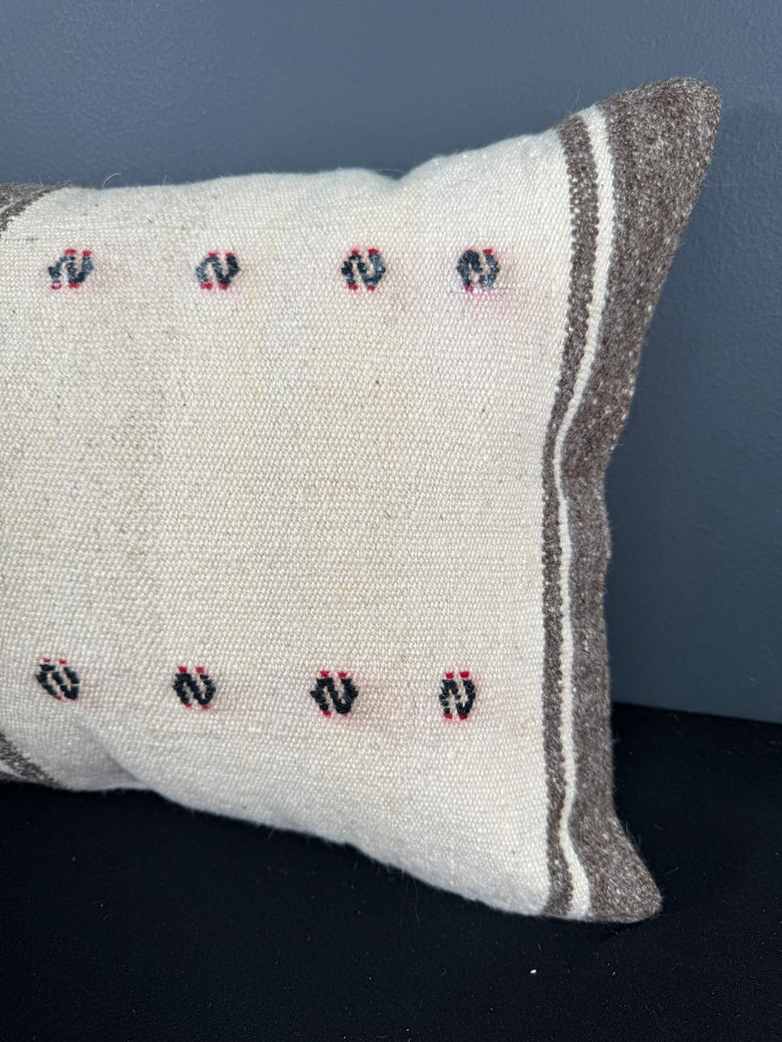 Turkish Hemp Pillow Cushion Natural Beige Brown Pillow Cushion Cover 16" x 24" #30038