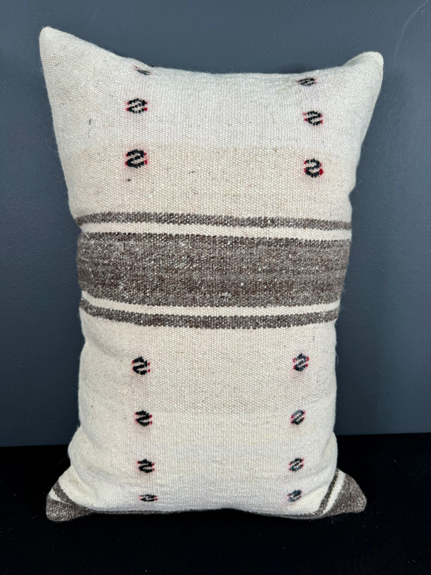 Turkish Hemp Pillow Cushion Natural Beige Brown Pillow Cushion Cover 16" x 24" #30038