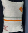 Turkish Hemp Pillow Cushion Natural Beige Orange Pillow Cushion Cover 16" x 24" #30039