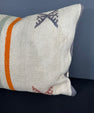 Turkish Hemp Pillow Cushion Natural Beige Orange Pillow Cushion Cover 16" x 24" #30039