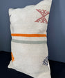 Turkish Hemp Pillow Cushion Natural Beige Orange Pillow Cushion Cover 16" x 24" #30039